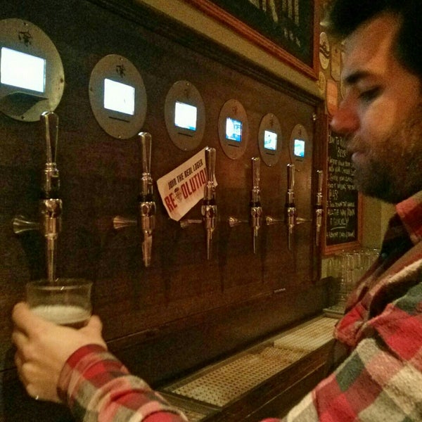 Enjoy the wall of beer! Lovely place for afterwork and dinner.