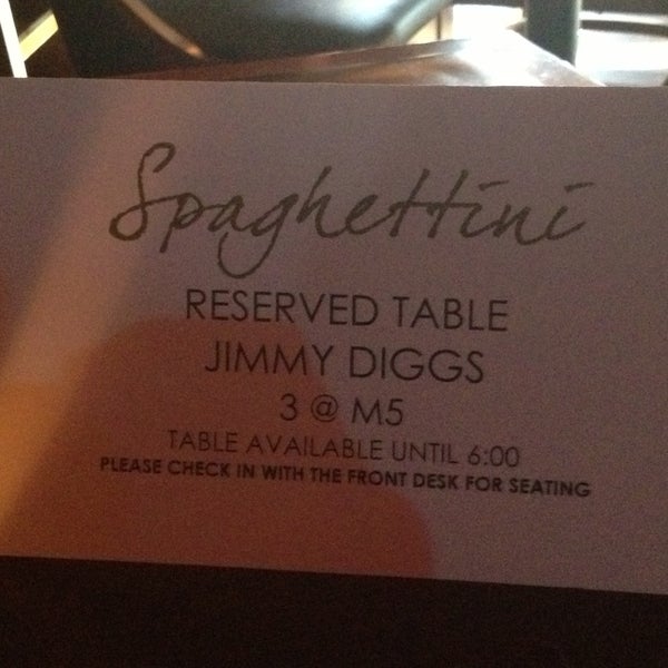 Photo taken at Spaghettini Fine Dining &amp; Entertainment by Chris D. on 5/13/2013