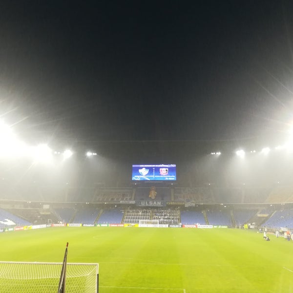 Photo taken at Ulsan Munsu Football Stadium by Y T. on 7/3/2019