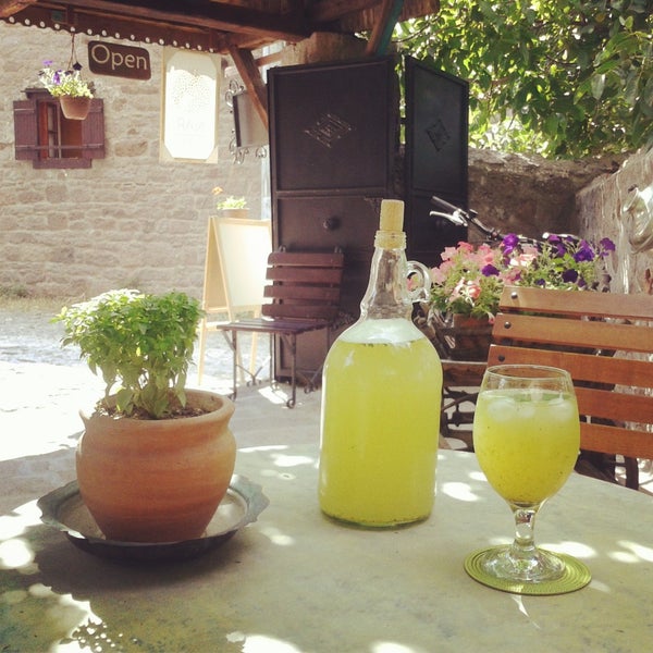 Homemade lemonade with fresh mint from our garden!