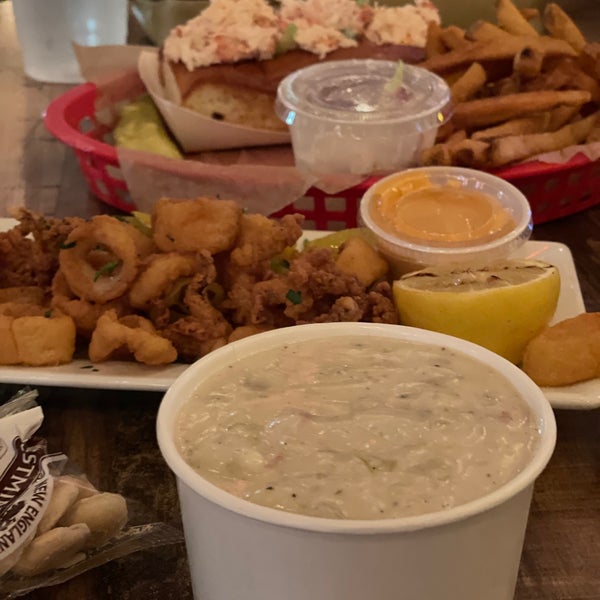 The New England clam chowder is amazing, as is the lobster roll.