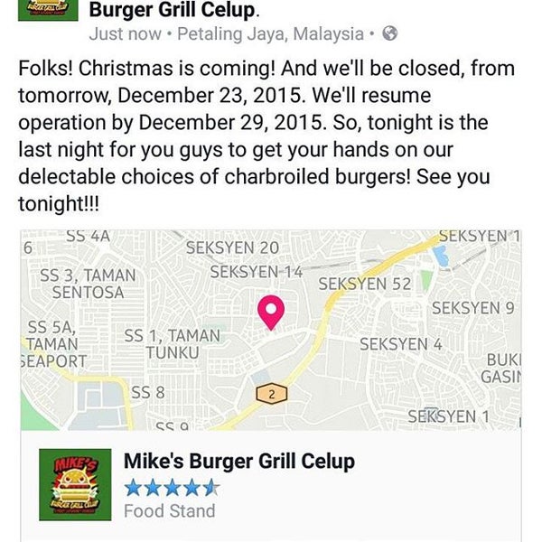 Снимок сделан в Mike&#39;s Charbroiled Burgers пользователем Mike&#39;s Charbroiled Burgers 12/22/2015