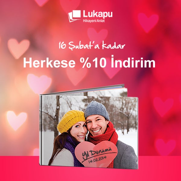 Sevgililer Günü kampanyamızı uzattık! Tüm Lukapu ürünlerinde %10 indirim imkanı sizleri bekliyor :) Hemen katılmak için: http://goo.gl/b02Ytp Aşkınızı size özel Lukapu ile anlatın :)