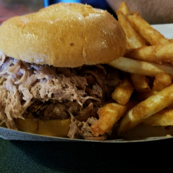 The Thunderbird is the best of both worlds (pulled pork and Beef brisket)