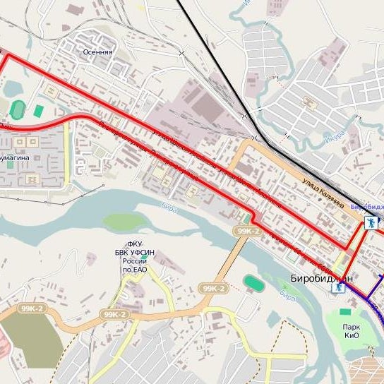 Карта биробиджана с домами и улицами и