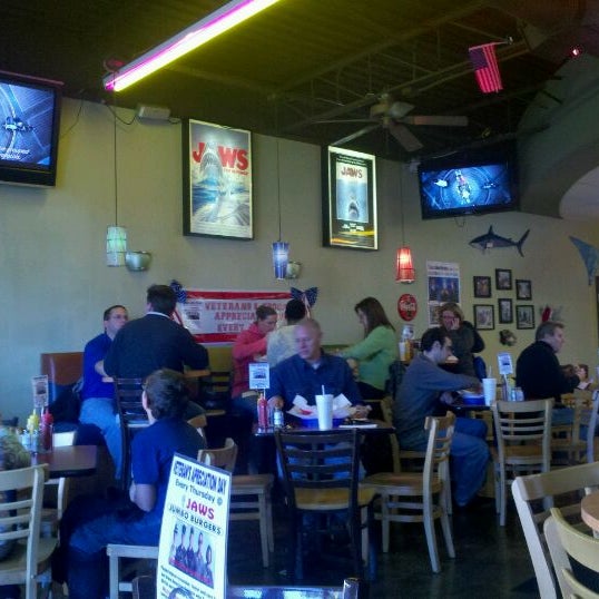 Photo taken at Jaws Jumbo Burgers by Patrick S. on 11/4/2011