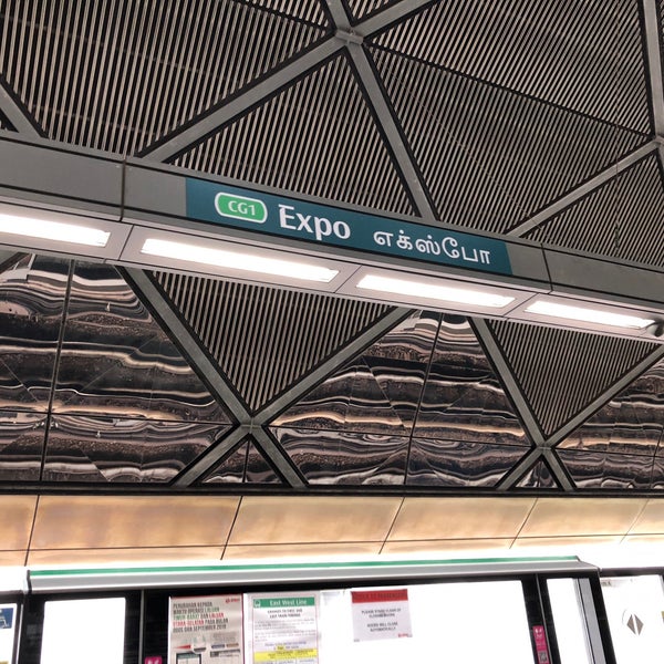 Photo taken at Expo MRT Interchange (CG1/DT35) by Gilbert G. on 8/24/2018