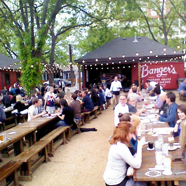 Photo taken at Banger&#39;s Sausage House &amp; Beer Garden by Pedro S. on 4/26/2013