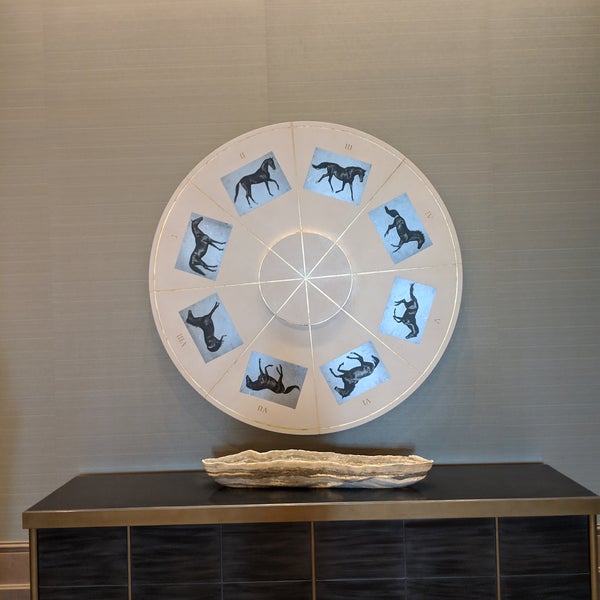 Spin the zoetrope on the second floor lobby to get a really cool horse trotting effect.