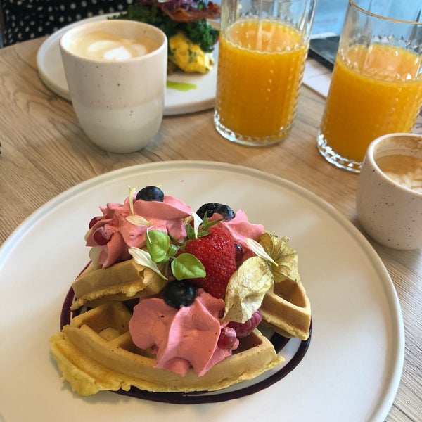 Delicious breakfast. Recommend the waffle and fresh orange juice. They don’t keep sugar on the premises so you can’t have any for your coffee (don’t personally think you need it)