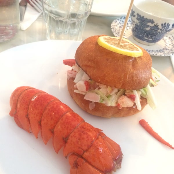 Lobster burger was lovely, warning though it's cold and drips a fair bit.