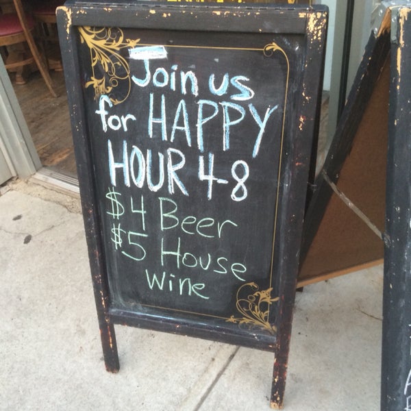 Happy Hour 4-8pm $4 Beer, $5 House Wine