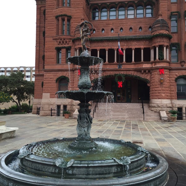 Lady Justice Fountain Bexar County Water Conservation Downtown San