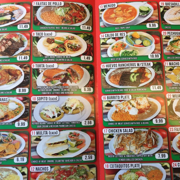 Don cheap pedro menu
