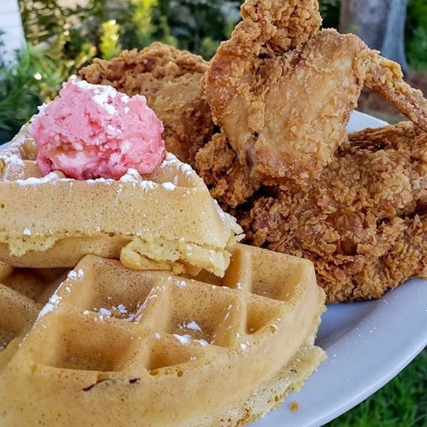 You can easily have all three meals at MD. Home cooked and large plates of crave satisfying food. Chicken & Waffles is the go to for a first timer. They have wi-fi so no need to rush, stay and enjoy.