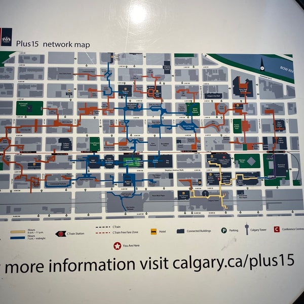 Calgary Plus 15 Map Plus 15 (+15 Walkway) - General Travel In Downtown Calgary