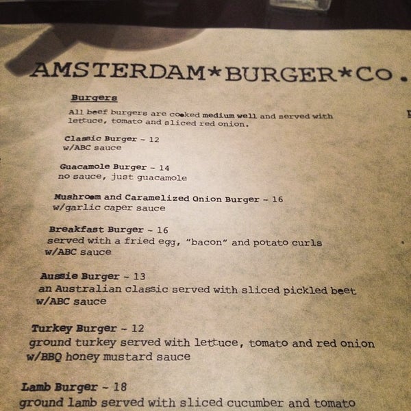Foto diambil di Amsterdam Burger Company oleh Joseph J. pada 12/24/2013