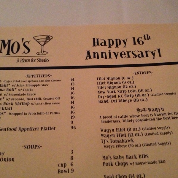 5/26/2013にMaria B.がMo&#39;s Steakhouseで撮った写真