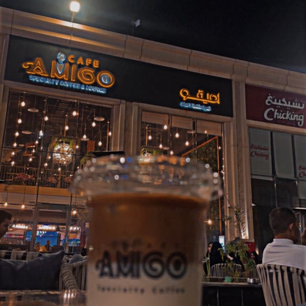 Снимок сделан в Amigo Cafe&amp;Lounge (specialty Coffee) пользователем Suhaib 4/16/2022
