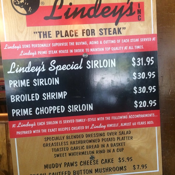 Снимок сделан в Lindey&#39;s Prime Steak House пользователем Erik J. 10/15/2015