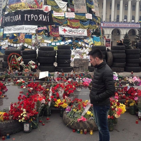 Photo taken at Євромайдан by Antonio V. on 4/12/2014