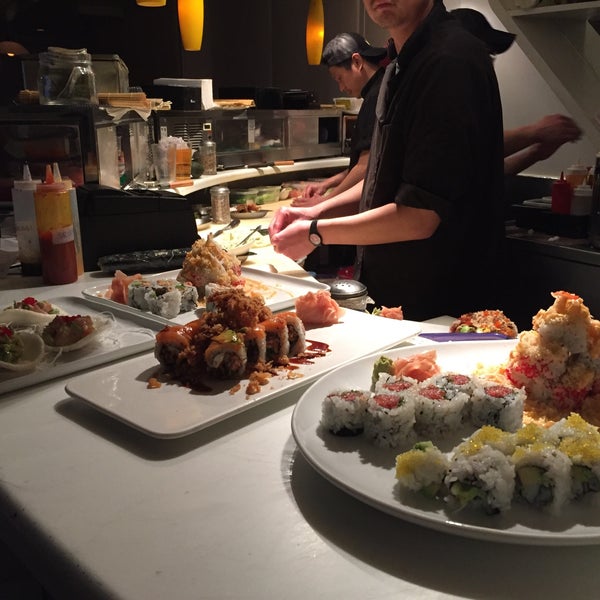 Sit bar side & watch five #sushi Master's working in a closet sized kitchen create amazing food!