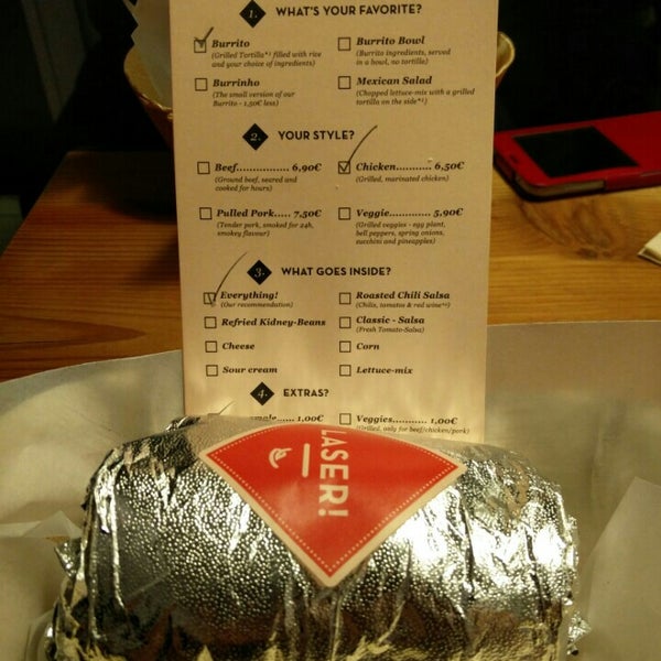 2/5/2016 tarihinde Kıvanç G.ziyaretçi tarafından Burrito Company'de çekilen fotoğraf