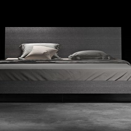 Check out our NEW Amsterdam Queen Bed with gray oak veneer, angled legs in a black powder finish for a truly amazing bedroom setup. Check out the full collection of new beds on the website!