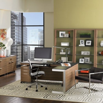 Say Goodbye to the chaos in the office! Our BDI Sequel Walnut Office Set is ready to bring order to chaos!