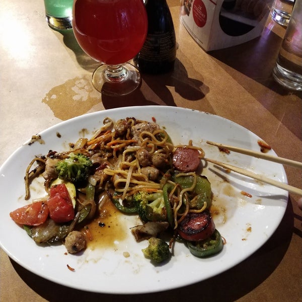 Photo taken at bd&#39;s Mongolian Grill by Korinne A. on 9/14/2018