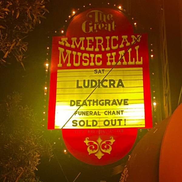 Photo taken at Great American Music Hall by Richie W. on 11/13/2022