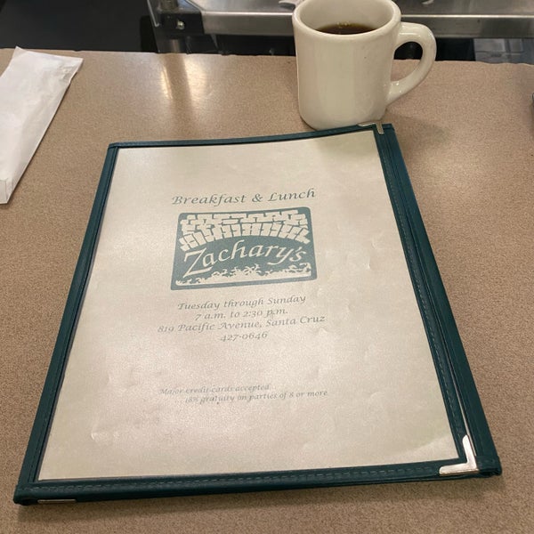 Zachary's Restaurant Downtown Santa Cruz 60 tips