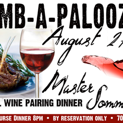 Mark your calenders Aug 27th Lamb-A-Palooza. Master Sommelier Serafin Alvarado will be pairing for our dinner guest... http://bit.ly/13IWLSD