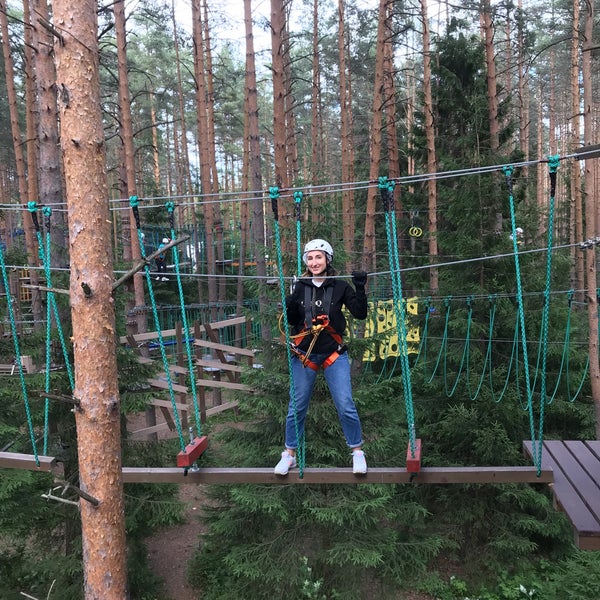 Охта парк Санкт Петербург веревочный парк