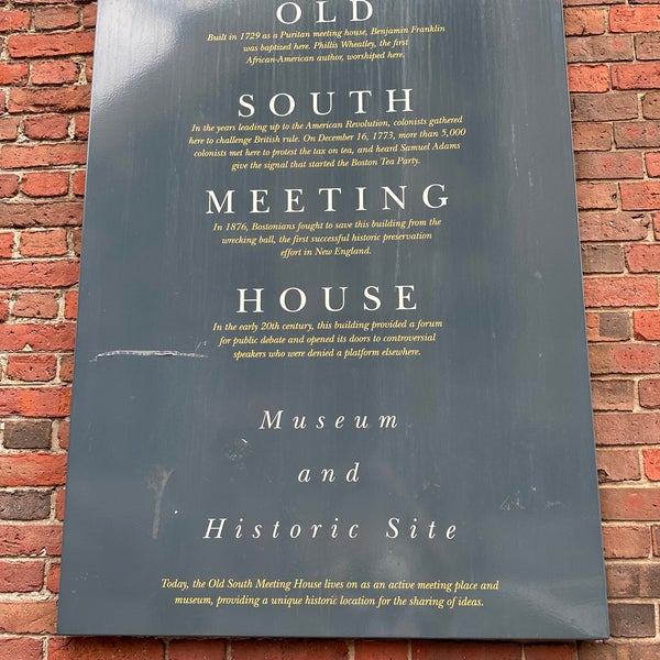 Photo taken at Old South Meeting House by Luciano C. on 9/21/2022