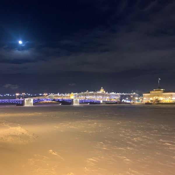 Photo taken at Spit of Vasilievsky Island by Petr P. on 12/20/2021