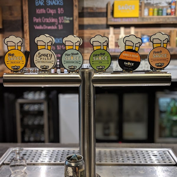 Photo taken at Sauce Brewing Co by Jake D. on 12/13/2018
