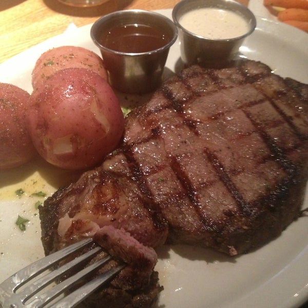 They grill their prime rib after braising it! Surprisingly it's really good for a chain restaurant!