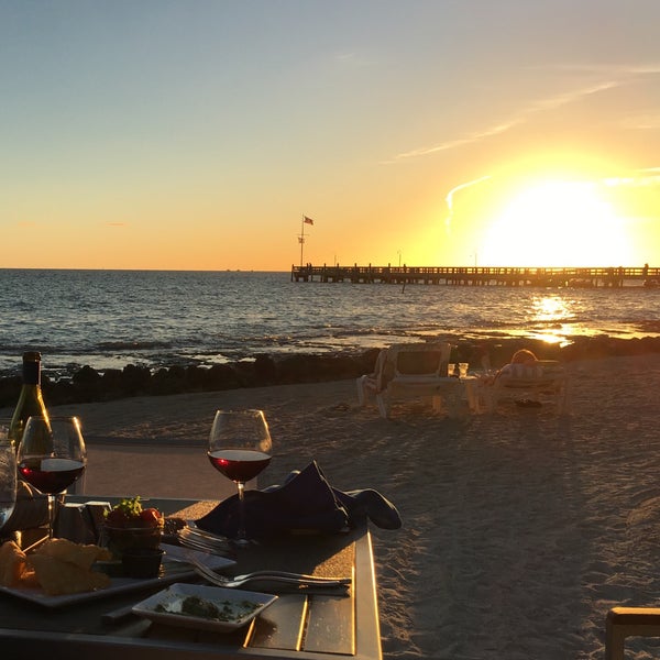 Sunset dinner on the beach out of this world.