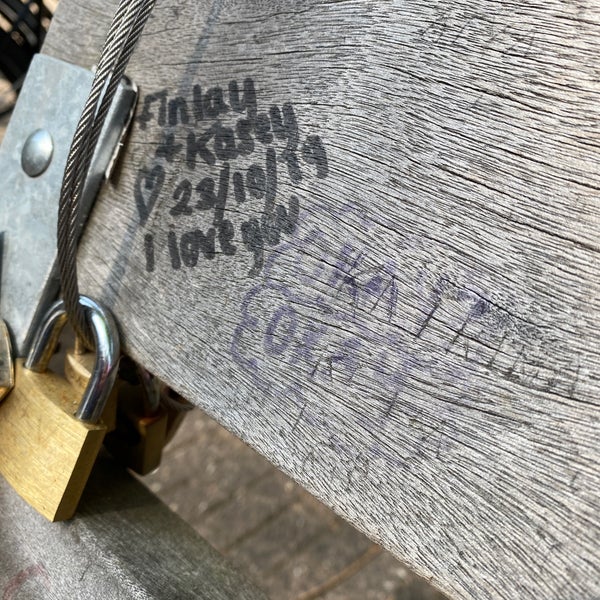 Photo taken at The Fault in Our Stars Bench by Clara S. on 9/7/2021