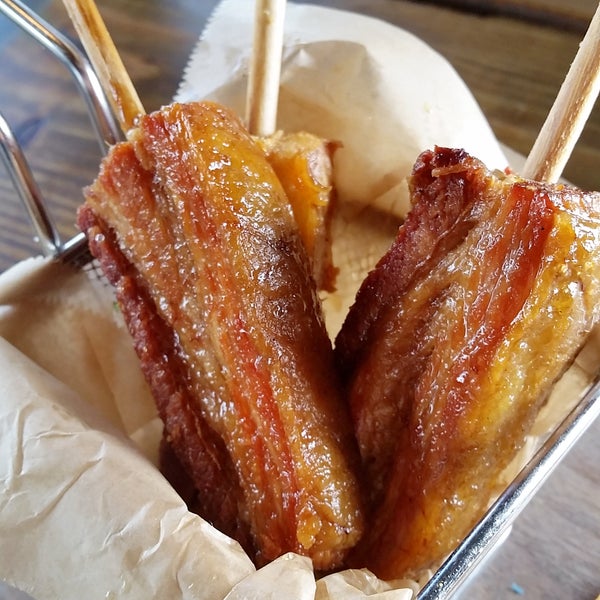 Love love love their House-Made Crispy Maple Bourbon Bacon Sticks!! Go there just for that!!