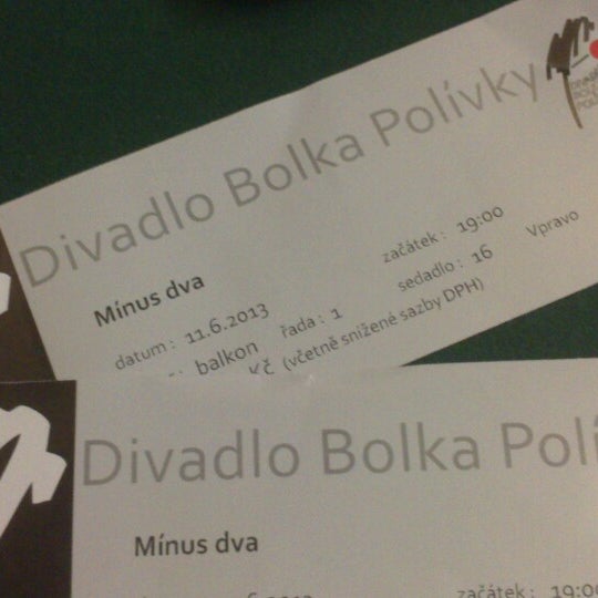 Photo taken at Divadlo Bolka Polívky by Lenka H. on 6/11/2013