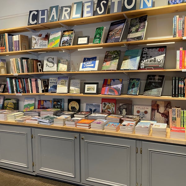 Photos at Blue Bicycle Books Bookstore in Downtown Charleston