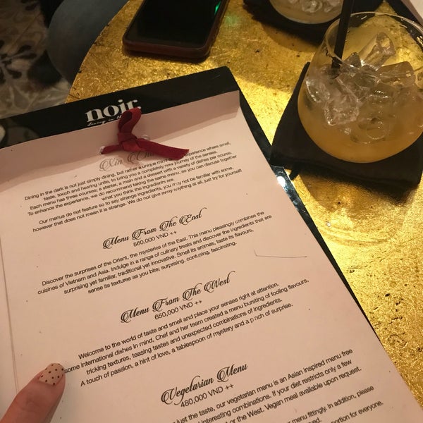 Photo taken at Noir. Dining in the Dark Saigon by Amy C. on 3/31/2018