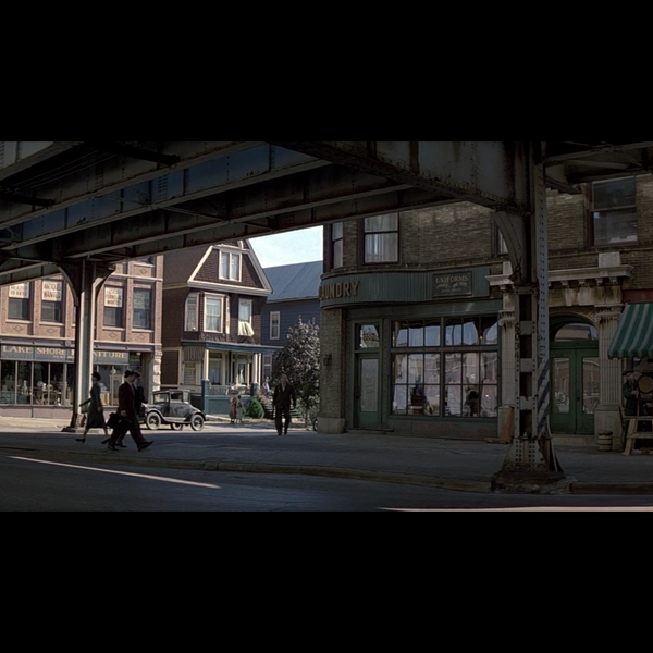 Featured at the beginning of The Untouchables (1987), 3369 N Clark St was used for a scene where Frank Nitty leaves a bomb in a speak-easy and makes fast his getaway.