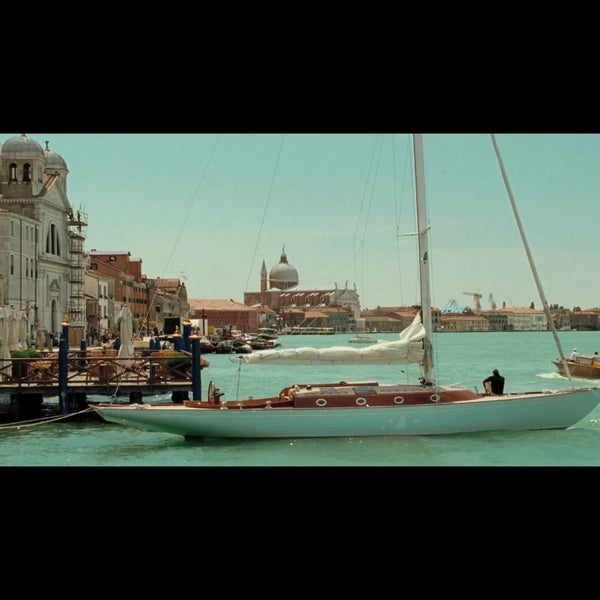 On the Northern terrace of the Hotel Cipriani James Bond moors his yacht and discusses recent events with M in Casino Royale (2006) uttering the memorable line, "the bitch is dead".