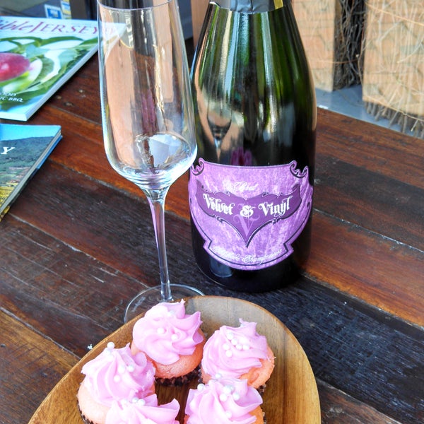 The absolute best cupcakes! They make champagne cupcakes for us using our Velvet & Vinyl sparkling the 1st Sunday of each month. They have them available in their shop & we have them for sale in ours!
