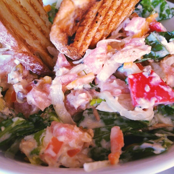 Greek Chicken Salad...?  What is that?  What makes it Greek?  Well, we scrapped the Mayo & replaced it with Greek Yogurt!  Yes, it is tastier, and yes it is healthier!