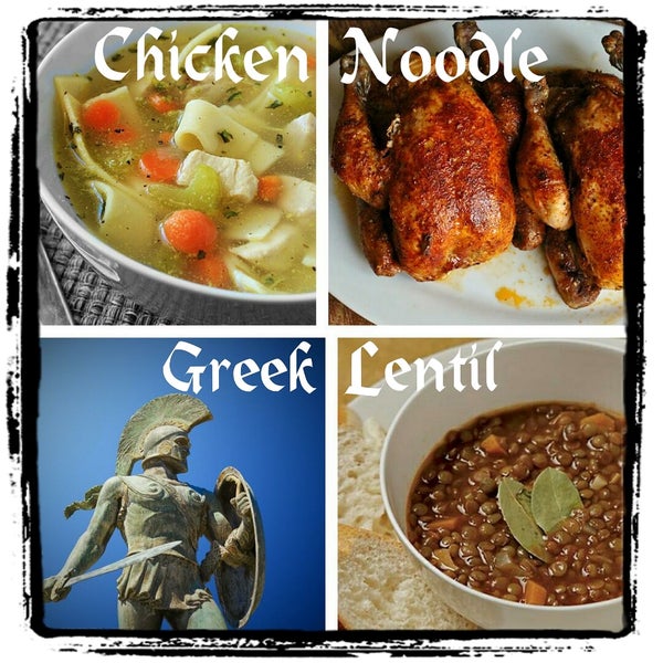 Chicken Noodle made with our Slow Roast Chicken & Greek Lentil, a recipe prepared since the time of the great King Leonidas on the menu today! Grab a bowl during Lunch or Dinner! 😋 🐓 🌱 🏦