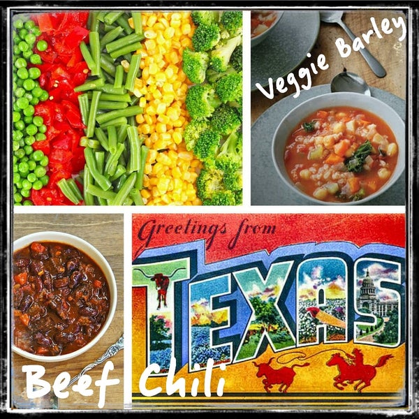 In the mood for some delicious Veggie Barley? Or perhaps a bowl of some Texas-Style Chili? 🌱 🌵 🔥 󾓦